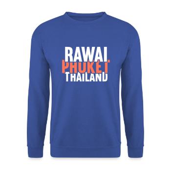 Vintage Thaïlande Asie Coucher de soleil Phuket Rawai - Sweat-shirt Unisexe - bleu royal - Devant - Alina (178cm) & Michal (187cm)