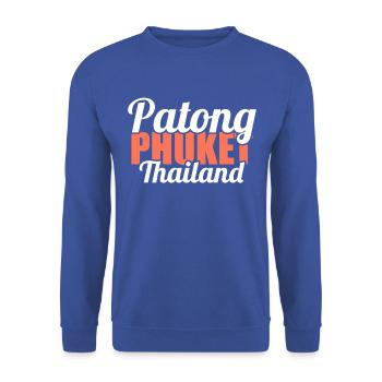 Vintage Thaïlande Asie Coucher de soleil Phuket Patong - Sweat-shirt Unisexe - bleu royal - Devant - Alina (178cm) & Michal (187cm)