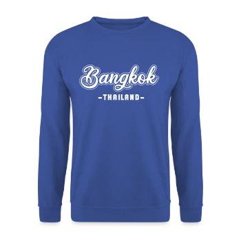 Vintage Thaïlande Vacances Asie Coucher de soleil Bangkok - Sweat-shirt Unisexe - bleu royal - Devant - Alina (178cm) & Michal (187cm)
