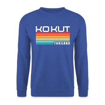 Vintage Thaïlande Vacances Asie Coucher de Soleil Ko Kut - Sweat-shirt Unisexe - bleu royal - Devant - Alina (178cm) & Michal (187cm)
