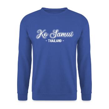 Vintage Thaïlande Vacances Asie Coucher de soleil Ko Samui - Sweat-shirt Unisexe - bleu royal - Devant - Alina (178cm) & Michal (187cm)