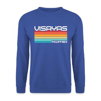 Vintage Urlaub Reise Visayas Philippinen Asien - Unisex Pullover - Royalblau - Vorne - Alina (178cm) & Michal (187cm)