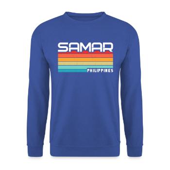 Vintage Holiday Trip Samar Philippines Asia - Unisex Sweatshirt - royal blue - Front - Alina (178cm) & Michal (187cm)