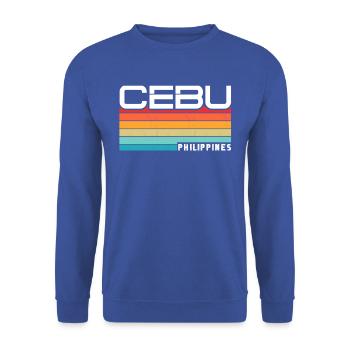 Vintage Urlaub Reise Cebu Philippinen Asien - Unisex Pullover - Royalblau - Vorne - Alina (178cm) & Michal (187cm)