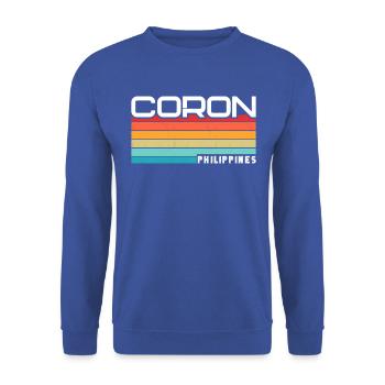 Vintage Holiday Trip Coron Philippines Asia - Unisex Sweatshirt - royal blue - Front - Alina (178cm) & Michal (187cm)