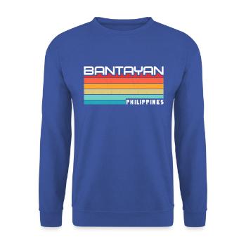 Vintage Urlaub Reise Bantayan Philippinen Asien - Unisex Pullover - Royalblau - Vorne - Alina (178cm) & Michal (187cm)