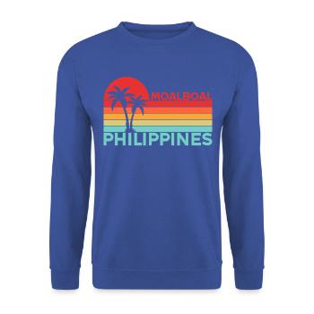 Vintage Holiday Trip Moalboal Philippines Asia - Unisex Sweatshirt - royal blue - Front - Alina (178cm) & Michal (187cm)
