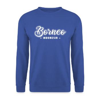 Vintage Holiday Trip Borneo Indonesia Asia - Unisex Sweatshirt - royal blue - Front - Alina (178cm) & Michal (187cm)