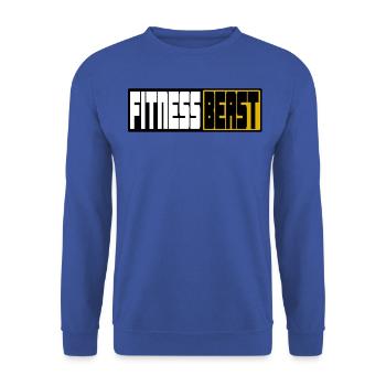 Fitness Beast - Unisex Pullover - Royalblau - Vorne - Alina (178cm) & Michal (187cm)