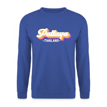 Vintage Urlaub Reise Thailand Pattaya - Unisex Pullover - Royalblau - Vorne - Alina (178cm) & Michal (187cm)