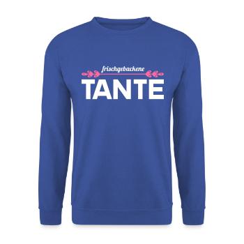 stolze frischgebackene Tante Nichte - Unisex Pullover - Royalblau - Vorne - Alina (178cm) & Michal (187cm)