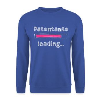 Patentante 2023 loading Patenkind Baby Patentante - Unisex Pullover - Royalblau - Vorne - Alina (178cm) & Michal (187cm)