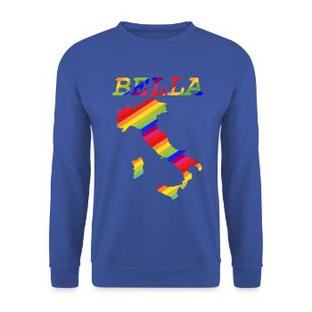 Bella Italia LGBTQ freiheit für die freie Liebe - Unisex Pullover - Royalblau - Vorne - Alina (178cm) & Michal (187cm)