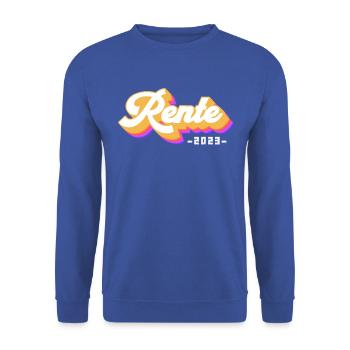 Rentner 2023 Rentnerin 2023 Rente 2023 - Unisex Pullover - Royalblau - Vorne - Alina (178cm) & Michal (187cm)