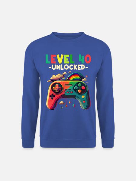 Level 40 Jahre Gaming 40er 40 Geburtstag - Unisex Pullover - Royalblau