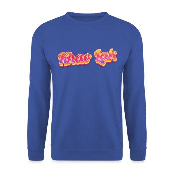 Vintage Thaïlande Holiday Asia Thai Khao Lak - Sweat-shirt Unisexe - bleu royal - Devant - Alina (178cm) & Michal (187cm)