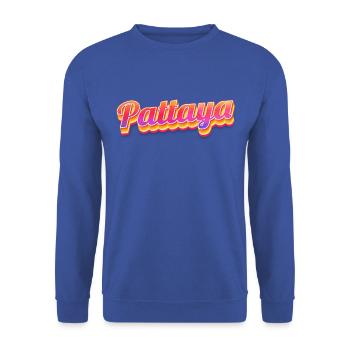 Vintage Thailand Urlaubsreise Asien Thai Pattaya - Unisex Pullover - Royalblau - Vorne - Alina (178cm) & Michal (187cm)