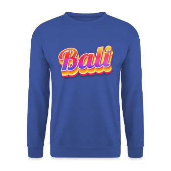 Vintage Indonesien Urlaubsreise Asien Bali - Unisex Pullover - Royalblau - Vorne - Alina (178cm) & Michal (187cm)