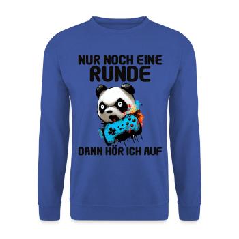 Nur noch eine Runde dann hör ich auf Kinder Gaming - Unisex Pullover - Royalblau - Vorne - Alina (178cm) & Michal (187cm)