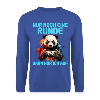 Nur noch eine Runde dann hör ich auf Kinder Gaming - Unisex Pullover - Royalblau - Vorne - Alina (178cm) & Michal (187cm)