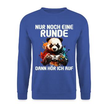 Nur noch eine Runde dann hör ich auf Kinder Gaming - Unisex Pullover - Royalblau - Vorne - Alina (178cm) & Michal (187cm)