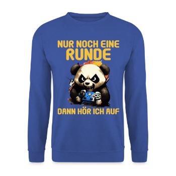 Nur noch eine Runde dann hör ich auf Kinder Gaming - Unisex Pullover - Royalblau - Vorne - Alina (178cm) & Michal (187cm)