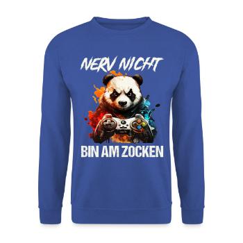Nur noch eine Runde dann hör ich auf Kinder Gaming - Unisex Pullover - Royalblau - Vorne - Alina (178cm) & Michal (187cm)