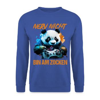 Nur noch eine Runde dann hör ich auf Kinder Gaming - Unisex Pullover - Royalblau - Vorne - Alina (178cm) & Michal (187cm)