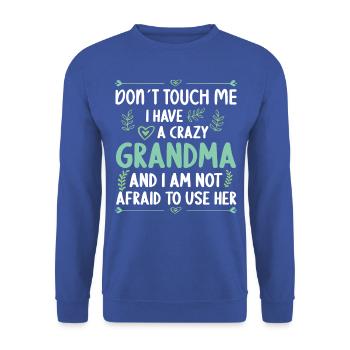 J’ai une petite-fille-petite-mère folle - Sweat-shirt Unisexe - bleu royal - Devant - Alina (178cm) & Michal (187cm)