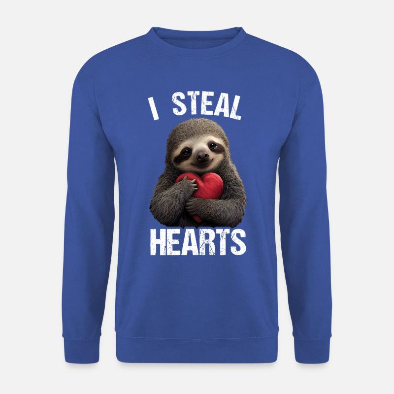 I steal hearts Faultier - Unisex Pullover - Royalblau