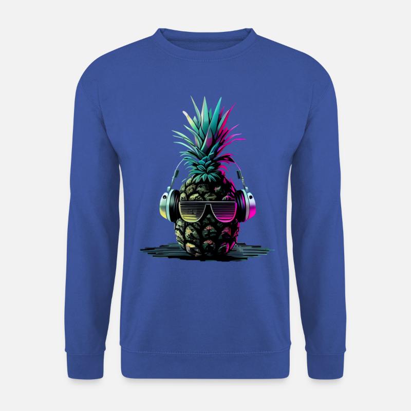 EDM Musik Rave Festival Ananas Techno - Unisex Pullover - Royalblau
