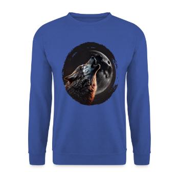 Loups Silhouette Conservation de la nature Bien-être animal Loup - Sweat-shirt Unisexe - bleu royal - Devant - Alina (178cm) & Michal (187cm)
