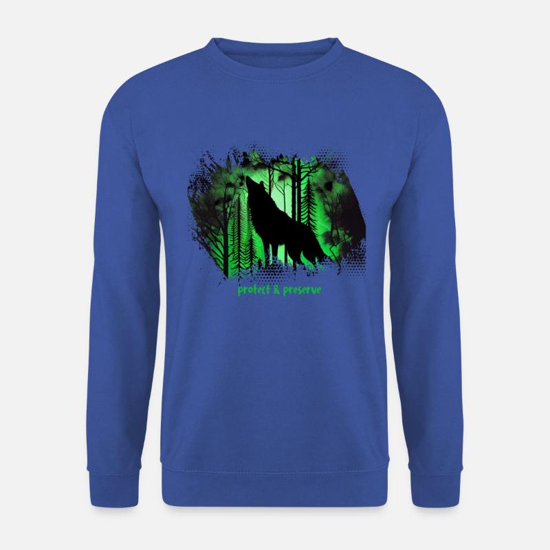 Wölfe Silhouette Naturschutz Tierschutz Wolf - Unisex Pullover - Royalblau