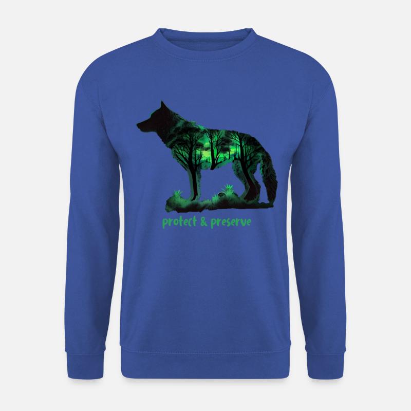 Wölfe Silhouette Naturschutz Tierschutz Wolf - Unisex Pullover - Royalblau