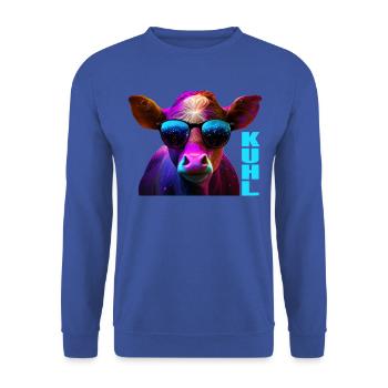 Kühe Landwirt Landwirtin Kuhliebhaber lustiges Kuh - Unisex Pullover - Royalblau - Vorne - Alina (178cm) & Michal (187cm)