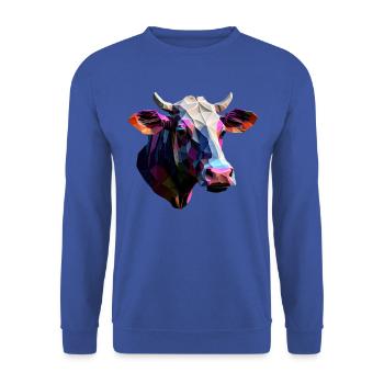 Kühe Landwirt Landwirtin Kuhliebhaber lustiges Kuh - Unisex Pullover - Royalblau - Vorne - Alina (178cm) & Michal (187cm)