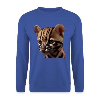 just a boy girl who loves Ocelots Ocelot ocelot ocelot - Unisex Sweatshirt - royal blue - Front - Alina (178cm) & Michal (187cm)