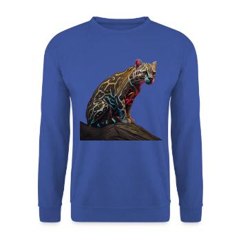 just a boy girl who loves Ocelots Ocelot ocelot ocelot - Unisex Sweatshirt - royal blue - Front - Alina (178cm) & Michal (187cm)