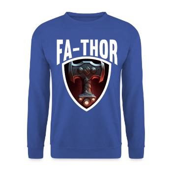 Papa Vathor Va Thor Fête des pères Fête des pères Cadeau de fête des pères - Sweat-shirt Unisexe - bleu royal - Devant - Alina (178cm) & Michal (187cm)