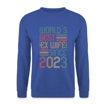 Meilleure ex-femme du monde depuis 2023 Divorce - Sweat-shirt Unisexe - bleu royal - Devant - Alina (178cm) & Michal (187cm)