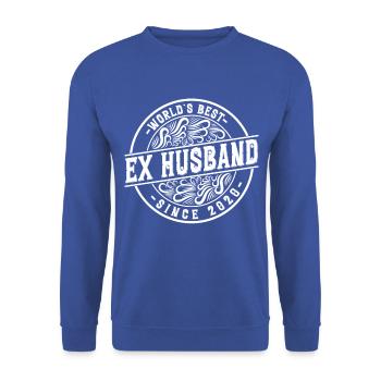 Worlds Bets Ex Husband since 2020 Divorce - Unisex Sweatshirt - royal blue - Front - Alina (178cm) & Michal (187cm)