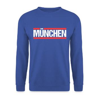 Münchnerin Münchner München - Unisex Pullover - Royalblau - Vorne - Alina (178cm) & Michal (187cm)