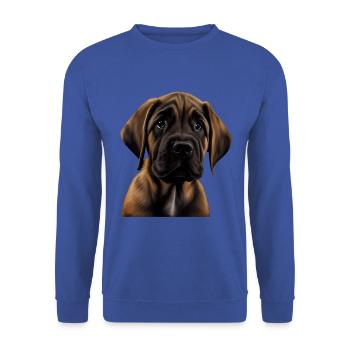 Great Dane Great Dane Dog Dogs Great Dane - Unisex Sweatshirt - royal blue - Front - Alina (178cm) & Michal (187cm)