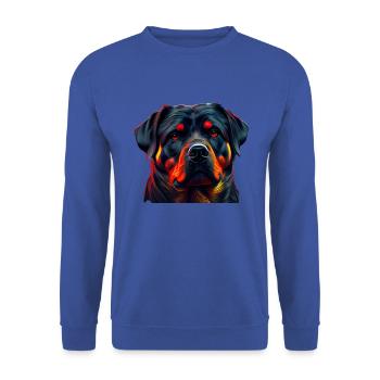 Rottweiler Hund Hunde Welpe Hundehalter Rottweiler - Unisex Pullover - Royalblau - Vorne - Alina (178cm) & Michal (187cm)