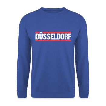 Düsseldorferin Düsseldorfer Düsseldorf - Unisex Pullover - Royalblau - Vorne - Alina (178cm) & Michal (187cm)