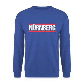 Nürnbergerin Nürnberger Nürnberg - Unisex Pullover - Royalblau - Vorne - Alina (178cm) & Michal (187cm)