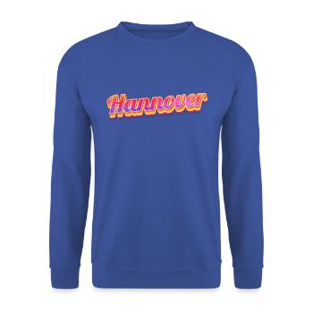 Hannoveranerin Hannoveraner Hannover - Unisex Pullover - Royalblau - Vorne - Alina (178cm) & Michal (187cm)