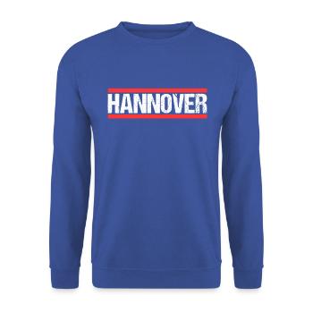 Hannoveranerin Hannoveraner Hannover - Unisex Pullover - Royalblau - Vorne - Alina (178cm) & Michal (187cm)