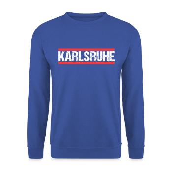 Karlsruherin Karlsruher Karlsruhe - Unisex Pullover - Royalblau - Vorne - Alina (178cm) & Michal (187cm)