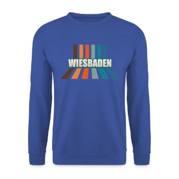 Wiesbadenerin Wiesbadener Wiesbaden - Unisex Pullover - Royalblau - Vorne - Alina (178cm) & Michal (187cm)
